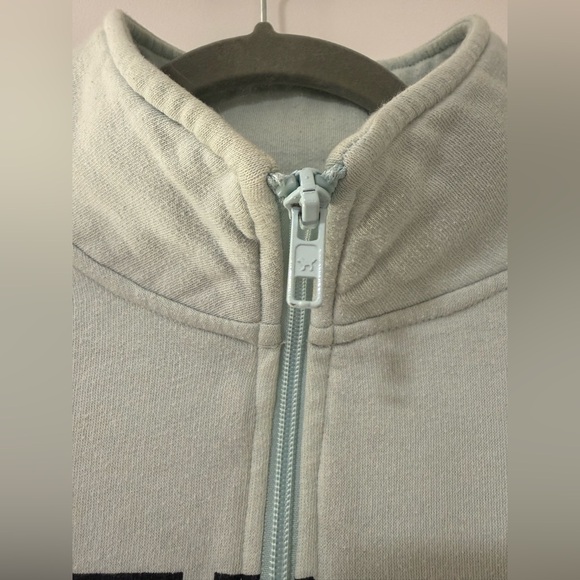 PINK Victoria’s Secret Mint Half Zip Sweatshirt Pullover Size Large - Picture 7 of 7